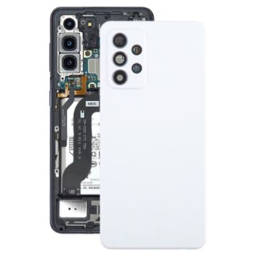 Samsung Galaxy A52 Battery Back Cover with Camera Lens Cover - White - 1