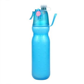590ml Summer Outdoor Sports Training Spray Cooling Water Cup, Pure Blue - 1