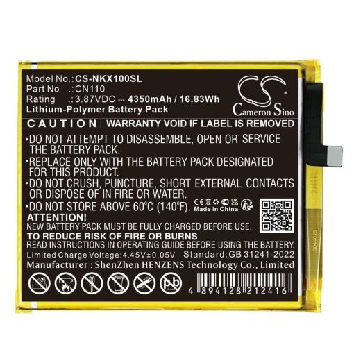 Nokia X20 Battery for TA-1350 TA-1344 TA-1341 TA-1332 CX10 - 1