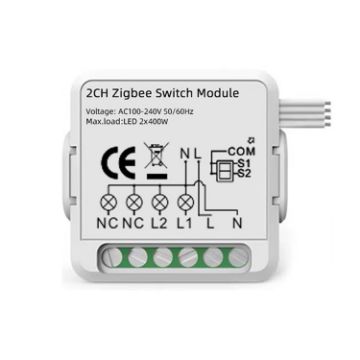 Zigbee 2CH Smart Switch Module for Alexa/Google Home/Tuya - 1