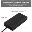 ZigBee SM-SO301-U 2500W Smart Power Strip, 4 Holes + 4 USB (Black) - 3