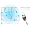 Gold 86mm 2 Gang Glass Smart Light Switch with RF433 Remote, AC 110-240V - 5