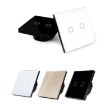 Gold 86mm 2 Gang Glass Smart Light Switch with RF433 Remote, AC 110-240V - 8