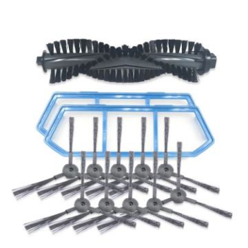 5 Pairs K614 Brushes + 2 Filters + I203 Brush for ILIFE A4S - 1