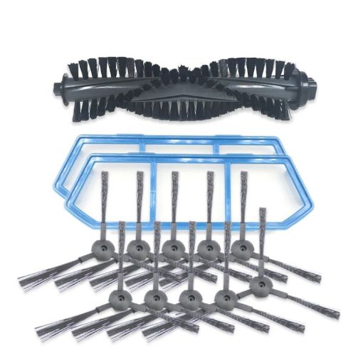 5 Pairs K614 Brushes + 2 Filters + I203 Brush for ILIFE A4S - 1