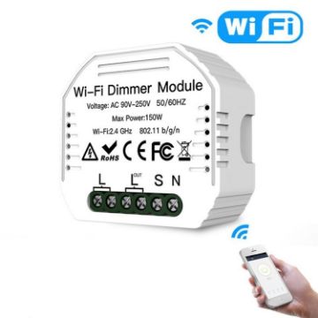Concealed Wifi Dual Control Smart Dimmer and Traditional Switch - 1