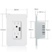 WIFI Smart Wall Socket 120 Type with USB, American Model, Voice Control - 5