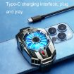 X20 Frosted Black LED Mobile Phone Cooling Fan Radiator - 7