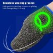 Breathable Luminous Gaming Finger Sleeves - Silver Fiber Yellow, 3 Pairs - 4