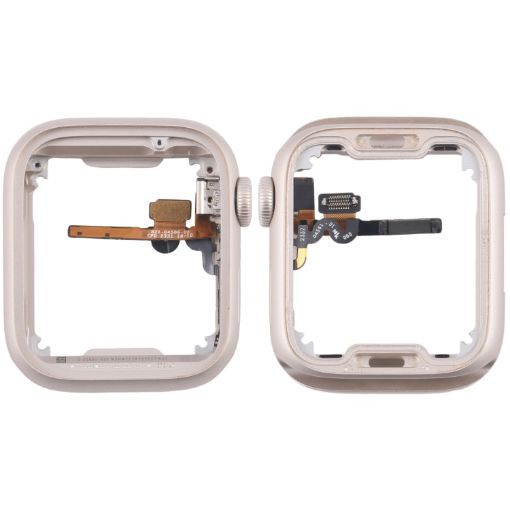 Apple Watch Series 7/8/9 41MM Bezel Plate & Flex Cable (Starlight) - 1