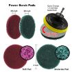 4" Sticky Disc Scouring Pad & Brush Set: Clean Floor Wall Window - 3