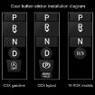 Acura CDX/19 RDX Interior Gear Button Sticker Set - 6pcs - 7