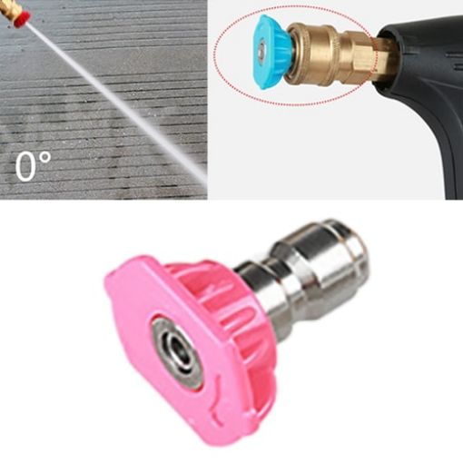 Pink 0 High Pressure Car Wash Gun Jet Nozzle Washer Accessory - 1