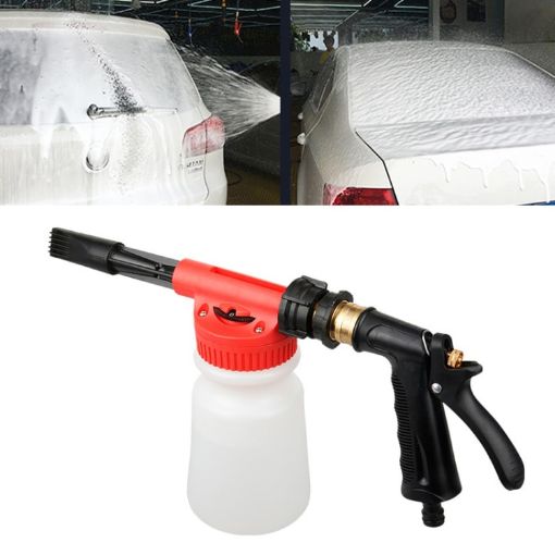 Portable Car Washer Water Gun Foam Pot Sprayer, Random Color - 1