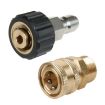 Quick Connect Pressure Washer Accessories: 15-3/8 Male + 14-3/8 Female - 2