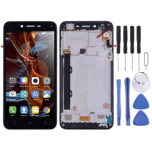 OEM LCD Screen for Lenovo Vibe K5 Plus A6020 with Frame (Black) - 1