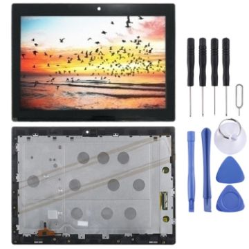 OEM LCD Screen for Lenovo Miix 320 10ICR with Frame (Black) - 1