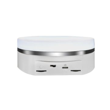 Electric Rotating Display Table 360 White Plug-in Speed Control - 1