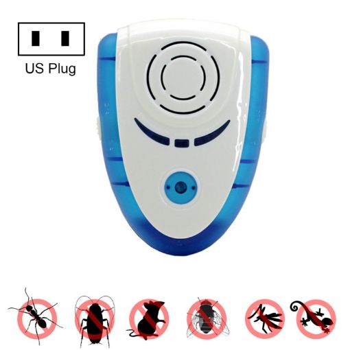 6W Ultrasonic Electromagnetic Pest Repeller with Light, US Plug, AC 90-240V - 1