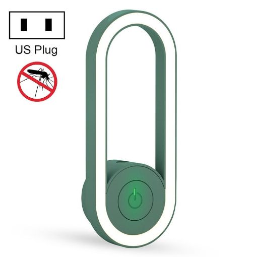 Ultrasonic Mosquito Repellent Night Light US Plug (Green) - 1