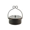 Portable Fireproof Mosquito Coil Box with Lid - Bronze - 1