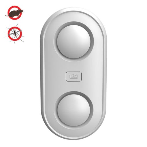 Smart Double Horn Ultrasonic Mosquito Repeller UK Plug (White) - 1