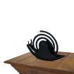 Black Snail Shape Fireproof Mosquito Coil Tray & Rack - 1
