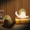 Black Snail Shape Fireproof Mosquito Coil Tray & Rack - 6