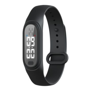 Q2 Ultrasonic Mosquito Repellent Bracelet, 3 Modes & Display (Black) - 1