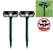 2 PCS Ultrasonic Solar Animal Repeller with PIR & Light Sensor, CE/ROHS - 1