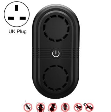BG307 Ultrasonic Mole & Mosquito Repellent, UK Plug 220V (Black) - 1