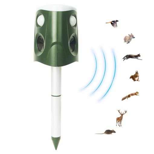 SJZ026 Ultrasonic Solar Outdoor 360 Animal Repellent - 1