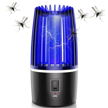 ALE-MWD-008 Black 2000 MAH Mute Mosquito Trap Lamp Repellent - 1