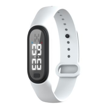 Q2 Ultrasonic Mosquito Repellent Bracelet, 3 Modes & Time Display, White - 1