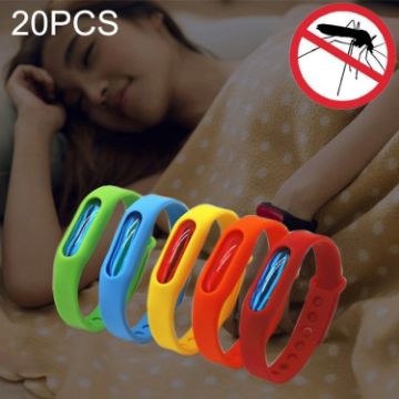 20 PCS Silicone Anti-Mosquito Bracelet, Kids & Adults, 23cm, Random Color - 1