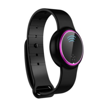 Ultrasonic Electronic Mosquito Repellent Bracelet Watch (Black Purple) - 1