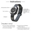 F8 Black Outdoor Mosquito Repellent Wristband with Silica Gel - 6