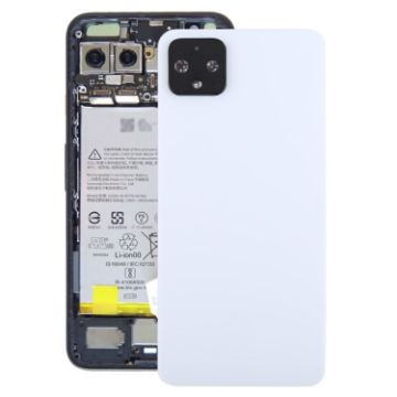 Pixel 4 White Back Cover with Camera Lens Cover - 1