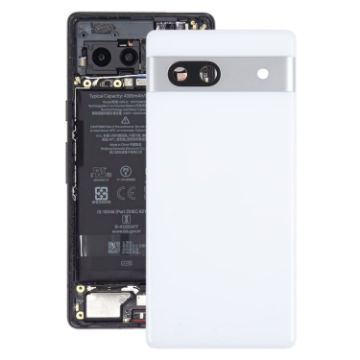 Pixel 7A Original Battery Back Cover & Camera Lens (White) - 1