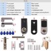 Red Bronze Zinc Alloy Electronic Door Lock with Key & Sensor - 6