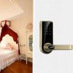 Red Bronze Zinc Alloy Electronic Door Lock with Key & Sensor - 8