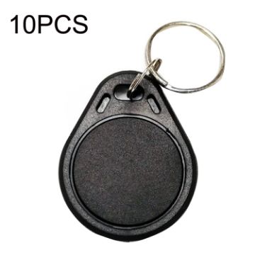 10PCS Black RFID 13.56MHz Access Control M1 Keyfob Tags - 1