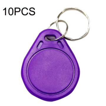 10PCS Purple Fudan RFID 13.56MHz M1 Keyfob Access Control Tag - 1