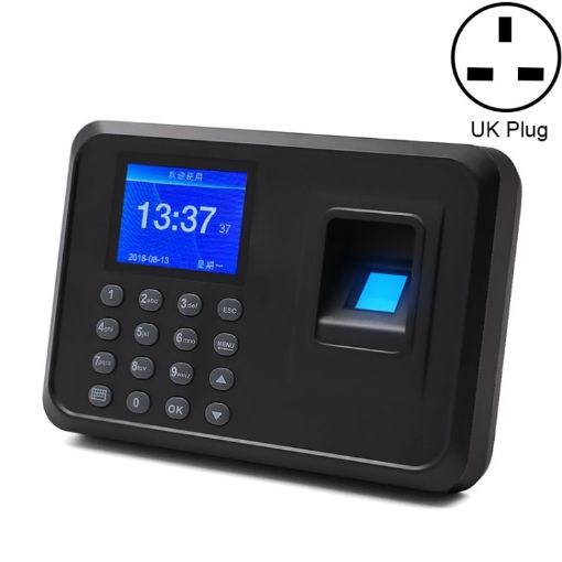 F01 Fingerprint Time Attendance Machine, 2.4" TFT Screen, UK Plug - 1