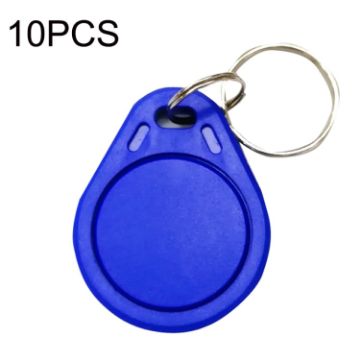 10PCS IC Access Control Card M1 Fudan RFID Keyfob 13.56MHz Blue - 1