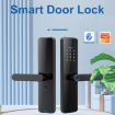 C91 Tuya Smart WiFi Fingerprint Password Door Lock (Black) - 2