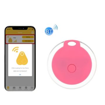 HYC-05 Pink Bluetooth Anti-Lost 2-Way Alarm for Keys & Phone - 1