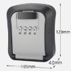 Orange Four-Digit Code Lock Wall-Mounted Key Box for Home & Site - 9