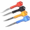 Mini Key-Shaped Folding Knife Peeler Key Chain for Camping - 3