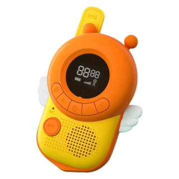 Bee-shaped Walkie-talkie with Flashlight & Lanyard (Yellow) - 1